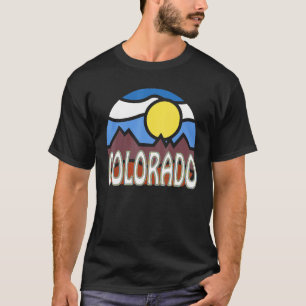 Camiseta Colorado Retro Mountain Sunset Outdoor Vanlife Exp
