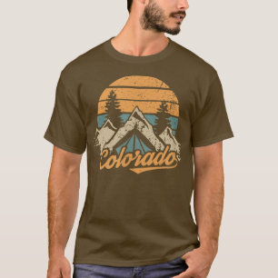Camiseta Colorado Retro Vintage Mounts Nature Hiking T