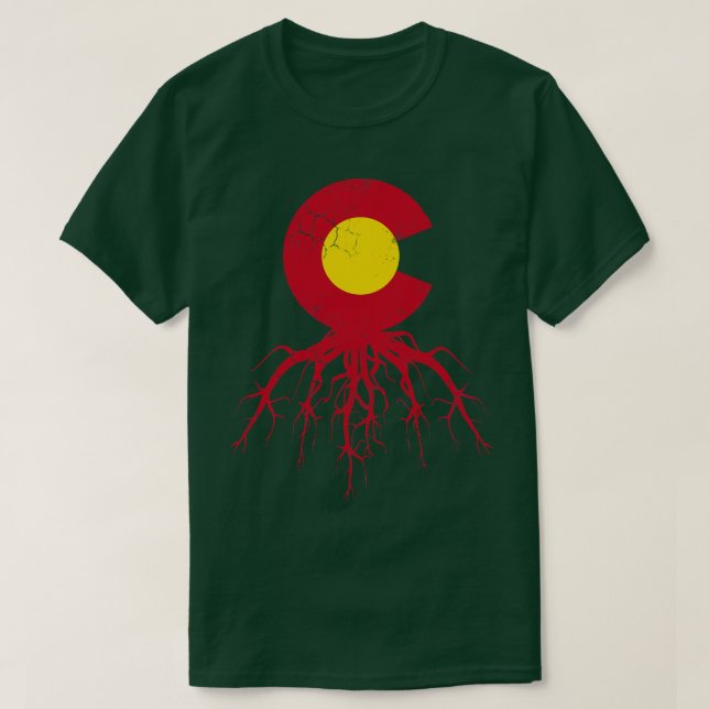 Camiseta Colorado Roots Flag Home Love Family (Frente do Design)