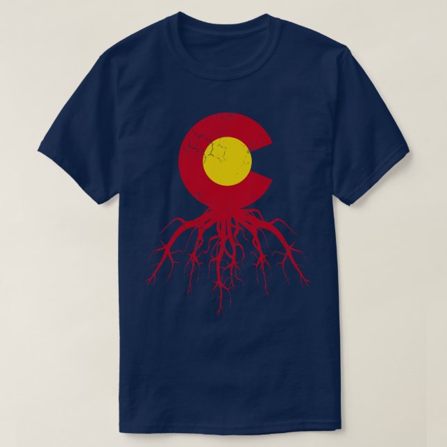 Camiseta Colorado Roots Flag Home Love Family (Frente do Design)