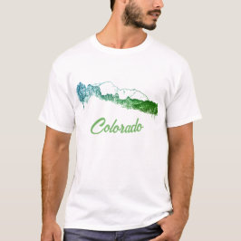 Camiseta Colorado Silhueta da Montanha do Colorado
