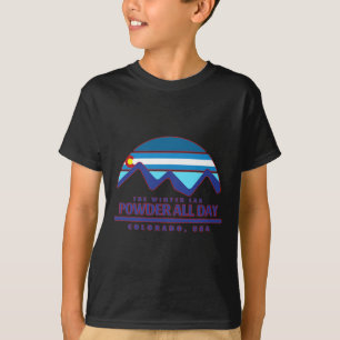 Camiseta Colorado Skiing Mountain Snowboard Rocky Powder