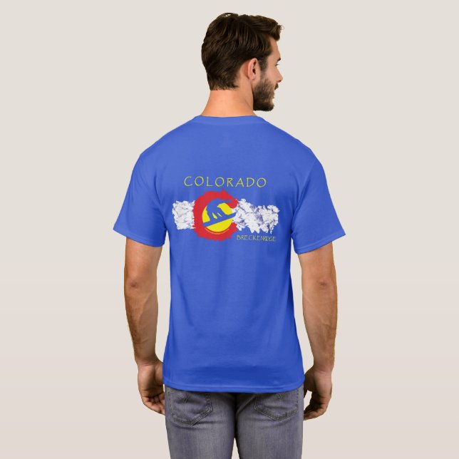 Camiseta Colorado Snowboard T-Shirt Breckenridge (Parte Traseira Completa)