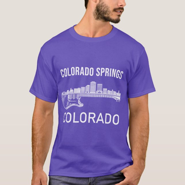 Camiseta Colorado Springs Skyline Music Colorado Souvenir C (Frente)