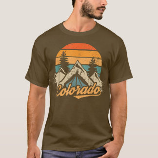 Camiseta Colorado Tee Retro Vintage Montanhas Nature Hiking