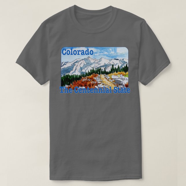 Camiseta Colorado The Centennial State (Frente do Design)