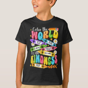 Camiseta Colore O Mundo Com Bondade Professor Engraçado De