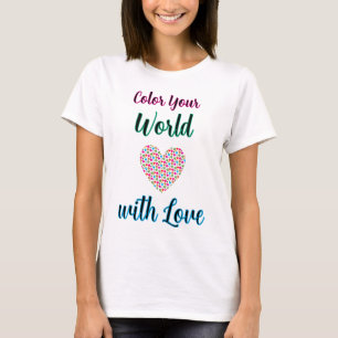 Camiseta Colore seu mundo com amor