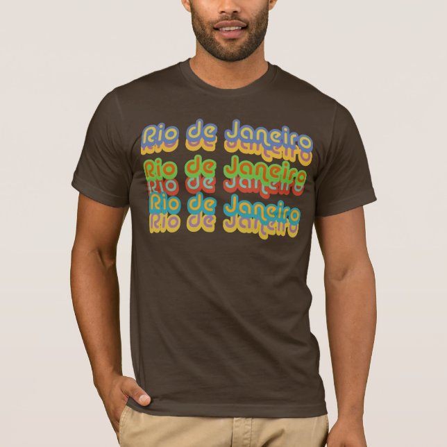 Camiseta Colored typography "Rio" (Frente)