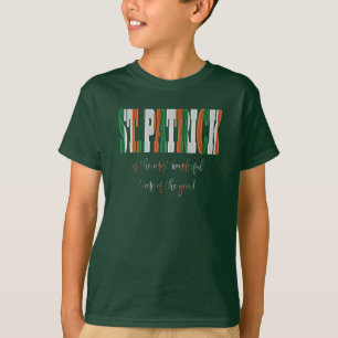 Camiseta Colores de bandeira irlandesa em Rua de texto. Pat
