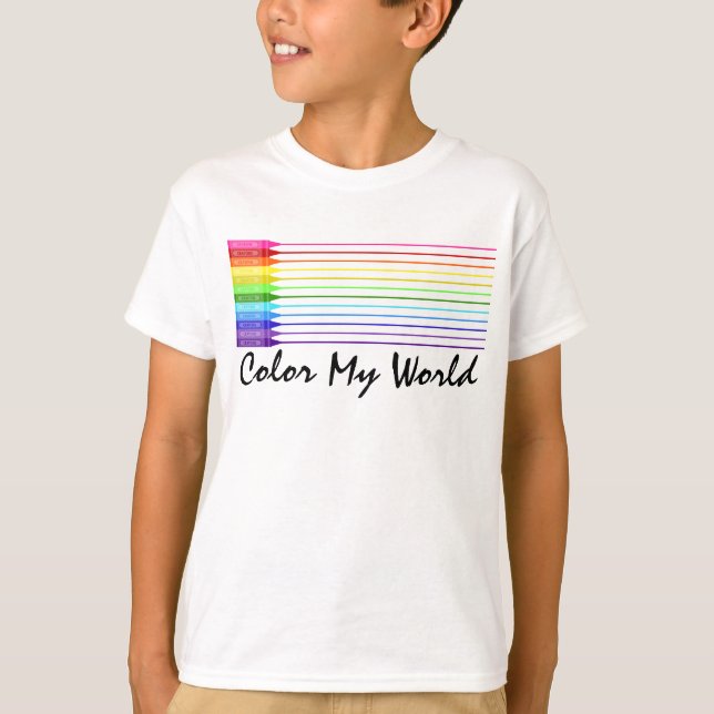 Camiseta Colores Meu Mundo - Arco-Íris (Frente)