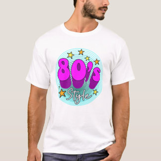 Camiseta Colores néon brilhantes do estilo 80s
