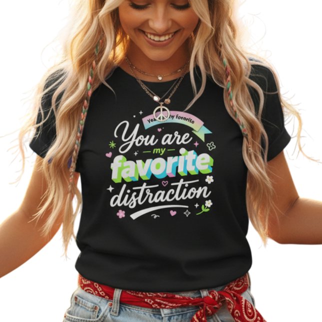 Camiseta Colorful 3D Favorite Distraction Pop Art (Criador carregado)