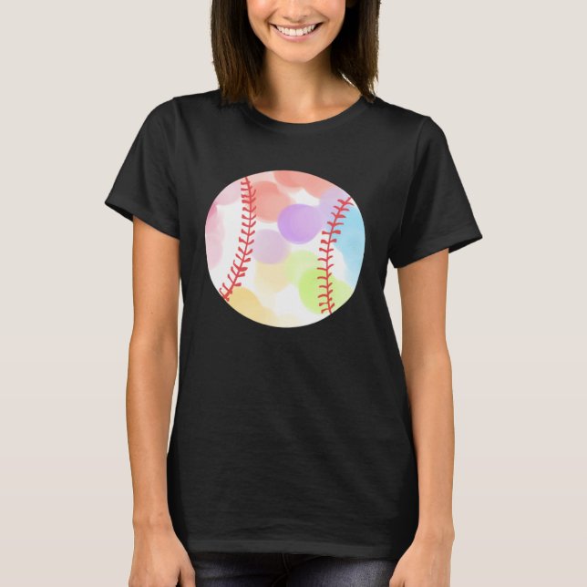 Camiseta Colorful Baseball Baseball Player (Frente)