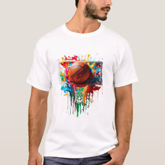 Camiseta Colorful Basketball Tie Dye Color
