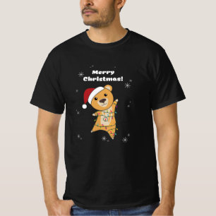 Camiseta Colorful Bears Merry Christmas Winter Animals Bear