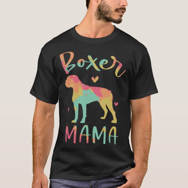 Camiseta Colorful Boxer Dog Watercolor (Frente)