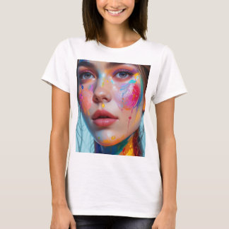 Camiseta Colorful Cartoon Face sweater for women