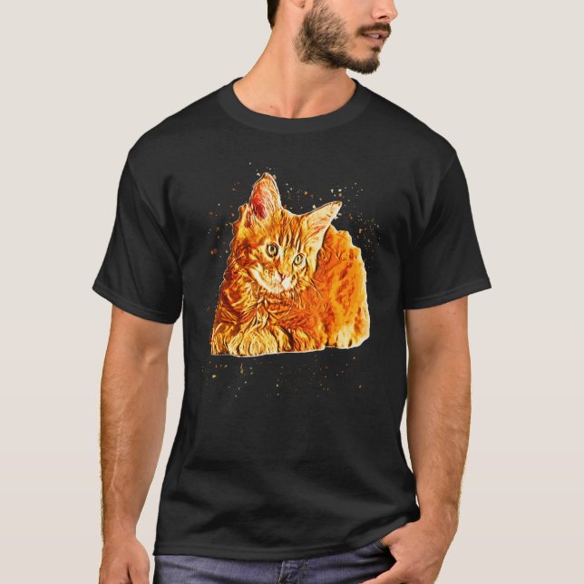 Camiseta Colorful Cat Style Pop For Cats   (Frente)