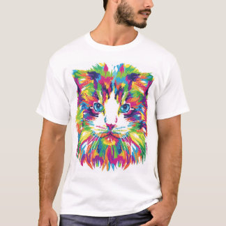 Camiseta Colorful Cat T-Shirt