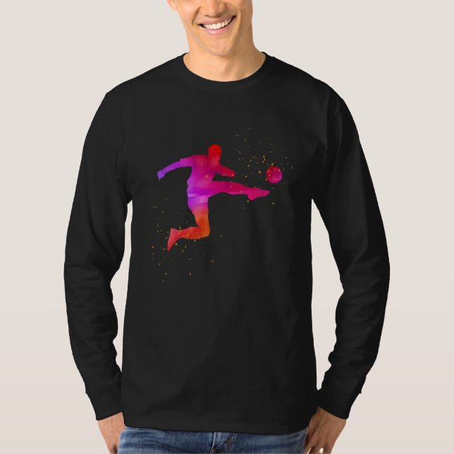 Camiseta Colorful Color Splash Soccer Player Team (Frente)