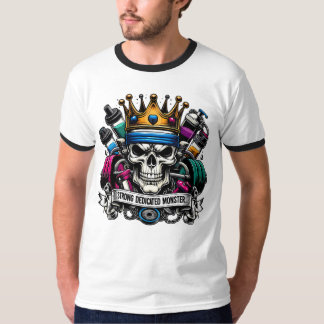 Camiseta Colorful Crowned Gym Monster King Fitness Art