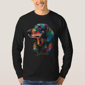 Camiseta Colorful Dachshund Face Artistic Wiener Dog