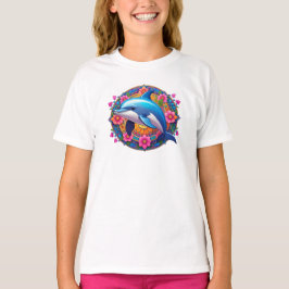Camiseta Colorful Dolphin Mandala Art