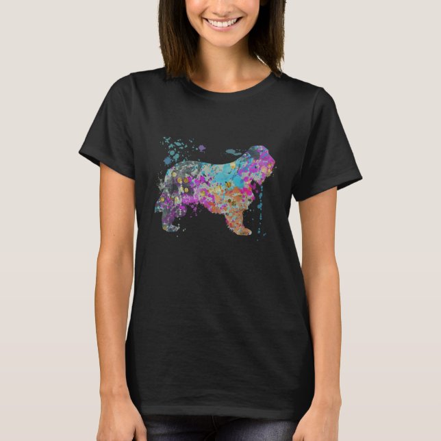 Camiseta Colorful English Cocker Spaniel  Dog (Frente)