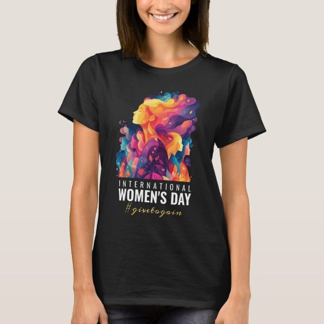 Camiseta Colorful Faces Abstract Women's Day | IWD (Frente)