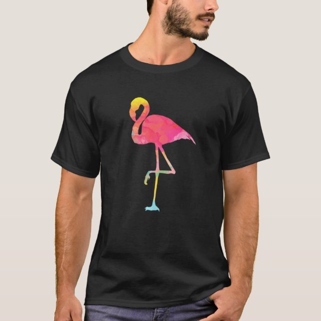 Camiseta Colorful Flamingo 123456 (Frente)