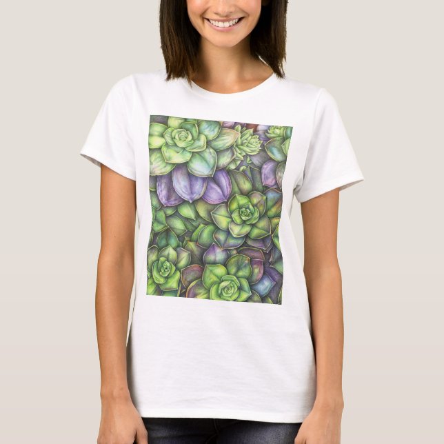 Camiseta Colorful Flowers T-Shirt (Frente)