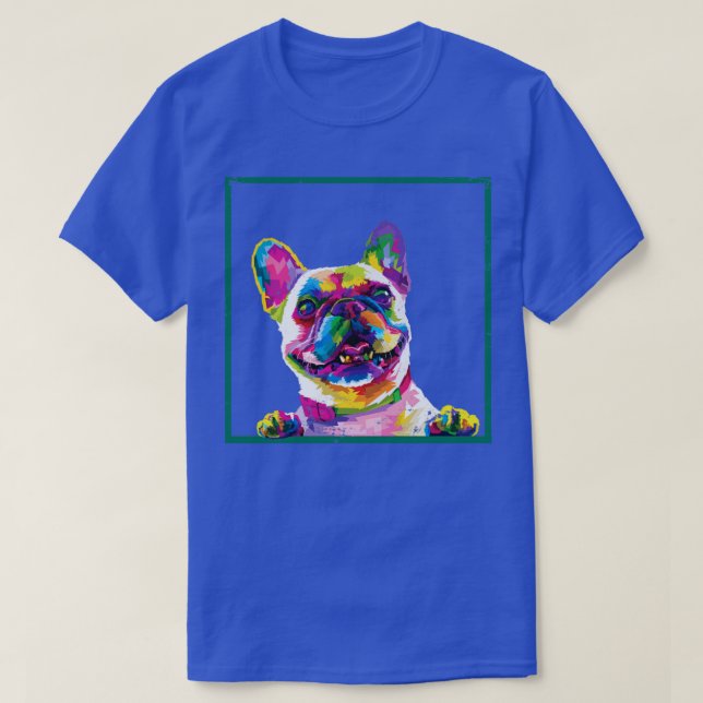 Camiseta Colorful Frenchie (Frente do Design)