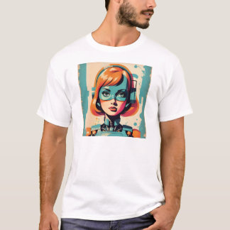 Camiseta Colorful Futuristic Heroine
