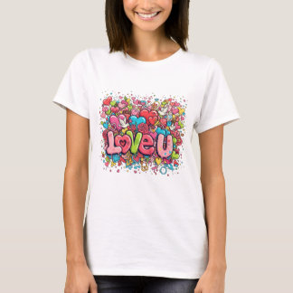 Camiseta Colorful Graffiti Love U Women's T-Shirt