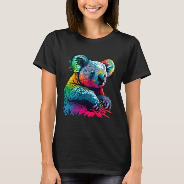 Camiseta Colorful Koala Bear Cute (Frente)