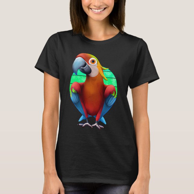 Camiseta Colorful Macaw Parrot Sunset (Frente)