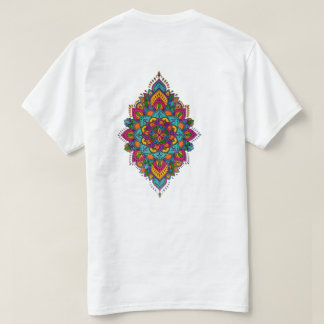 Camiseta Colorful Mandala Back Print T-Shirt