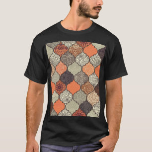Camiseta Colorful Mandala: Patchwork Islâmica Sem Olhos.