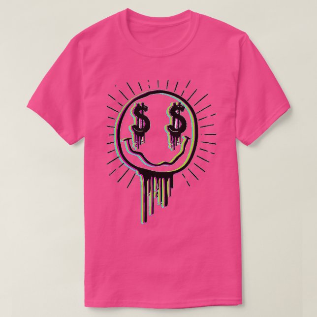 CAMISETA COLORFUL MONEY MELTING HAPPY FACE  (Frente do Design)