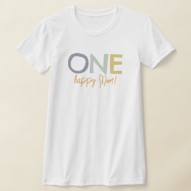 Camiseta Colorful One Happy Mom Birthaday T-Shirt (Postura )