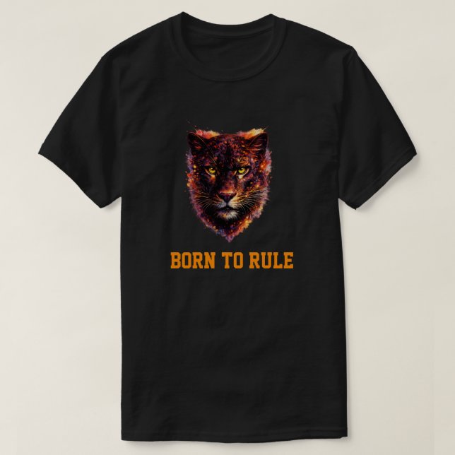 Camiseta Colorful Panther Face Artistic T-Shirt (Frente do Design)