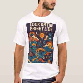 Camiseta Colorful Positive Life Illustration