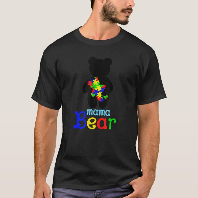 Camiseta colorful puzzle pieces Autism Awareness Autism bae (Frente)