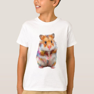 Camiseta Colorful Rainbow Furry Hamster Kids