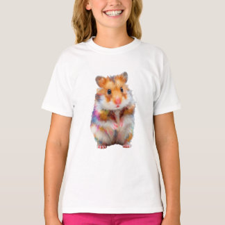 Camiseta Colorful Rainbow Furry Hamster Kids