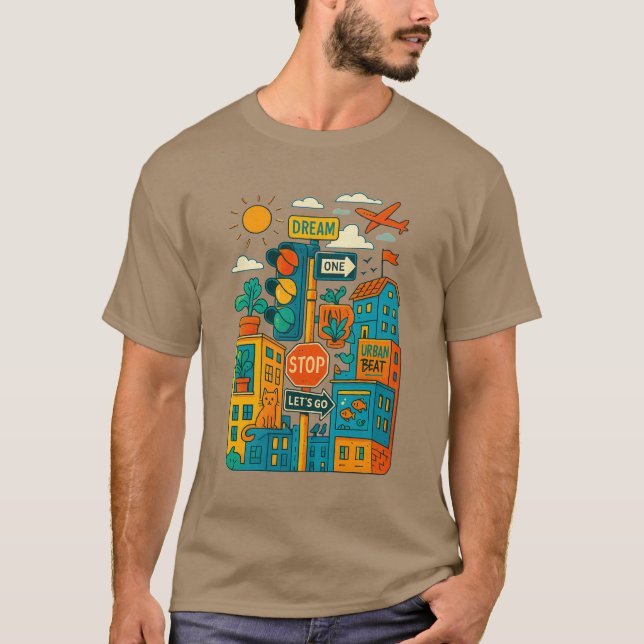 Camiseta Colorful Urban Jungle (Frente)