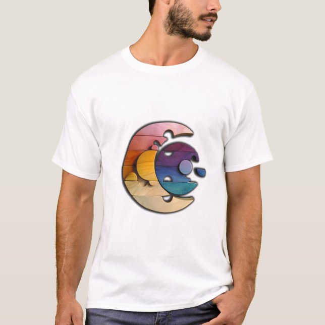 Camiseta  Colorful Wooden Puzzle Circle (Frente)