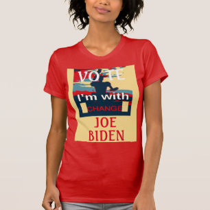 Camiseta Colorida 2020 Estou com Ele Votando em Joe Biden E