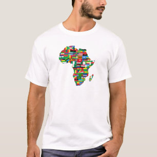 Camiseta Colorida Africa Map T-Shirt